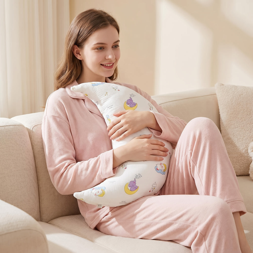Oreiller de grossesse en forme de C Moon Pillow — Monptitlou