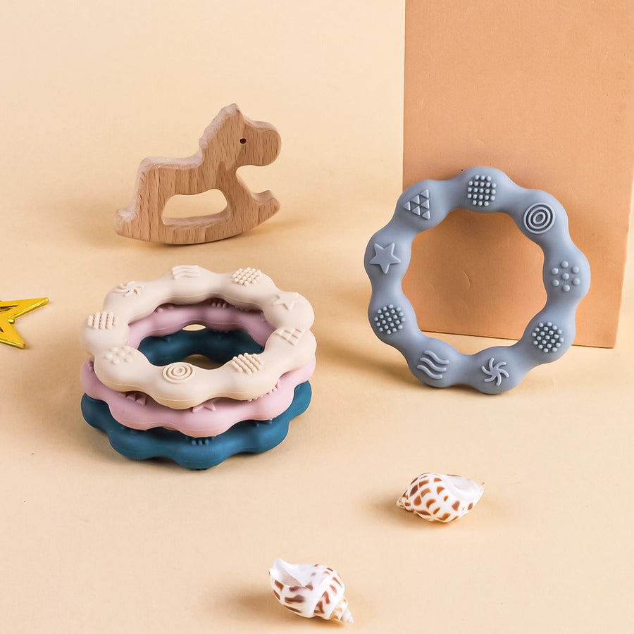 2/3pcs Anneaux de dentition pour bébé en silicone, légers — Monptitlou