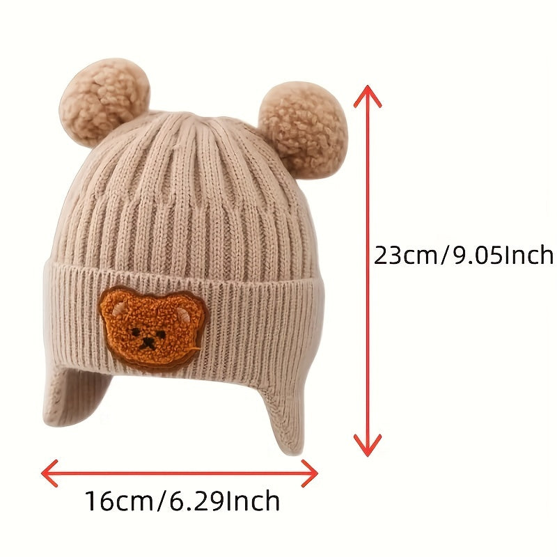 Bonnet Épaissi Adorable sur le Thème de l'Ours pour Garçons et Filles — Monptitlou