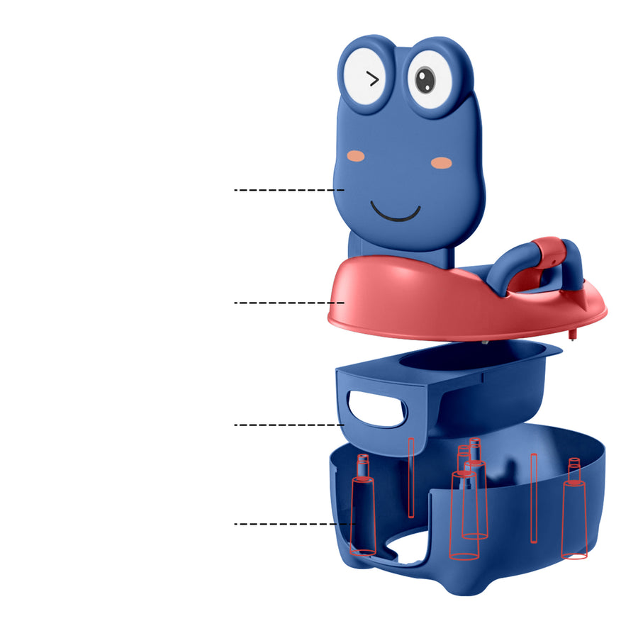 Pot en plastique pour enfants 48 cm avec support amovible et — Monptitlou
