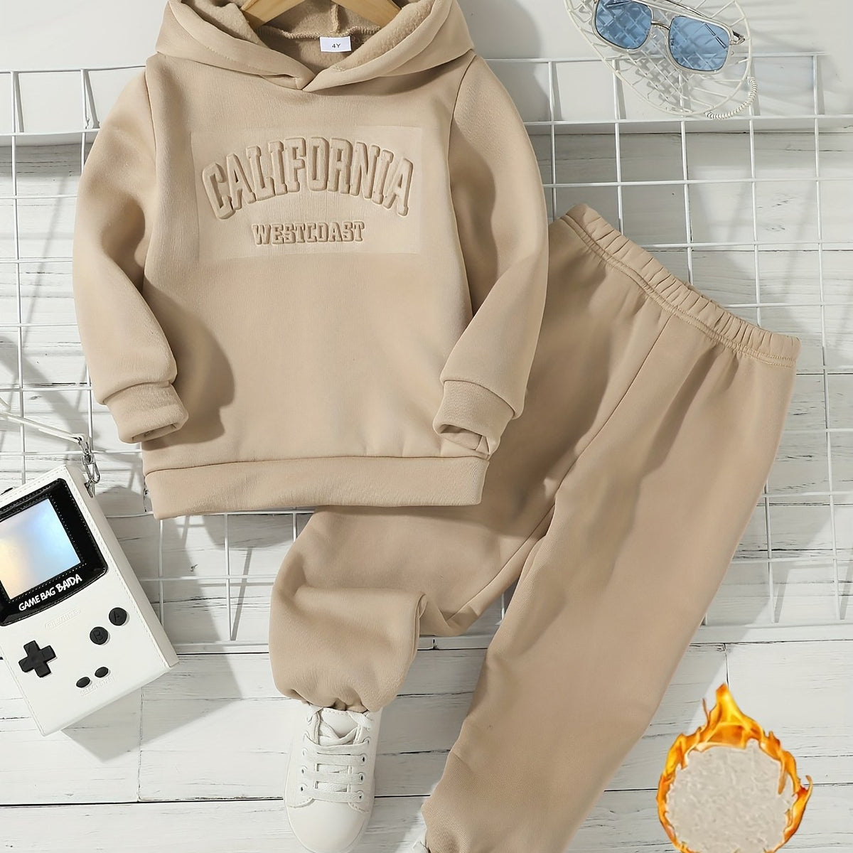 Ensemble à capuche en polaire pour garçons — Monptitlou Image