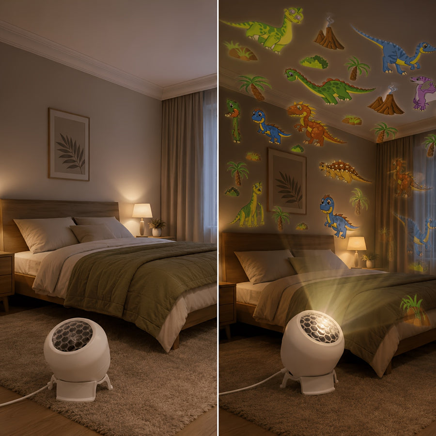 Lampe de projection dynamique sur le thème des dinosaures — Monptitlou