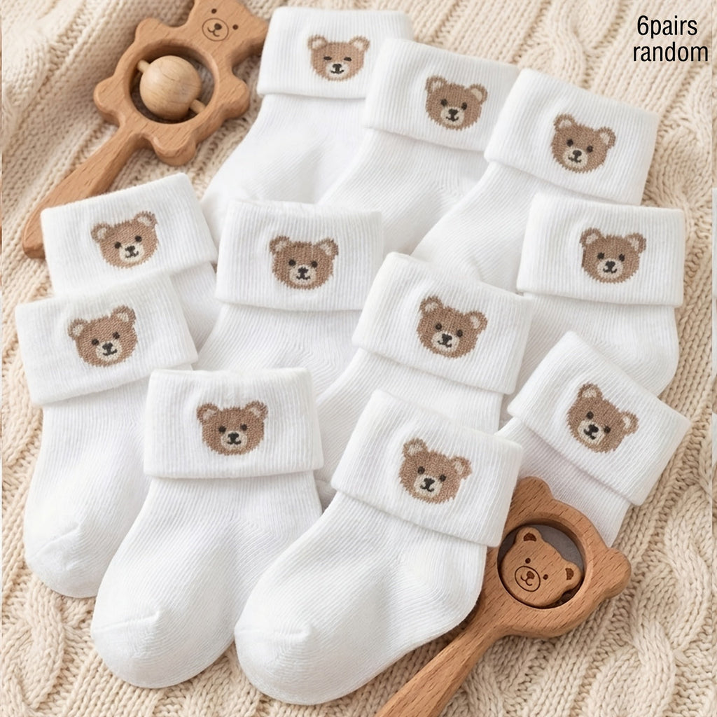 Paires de chaussettes pour bébé, motif ours blanc pur — Monptitlou