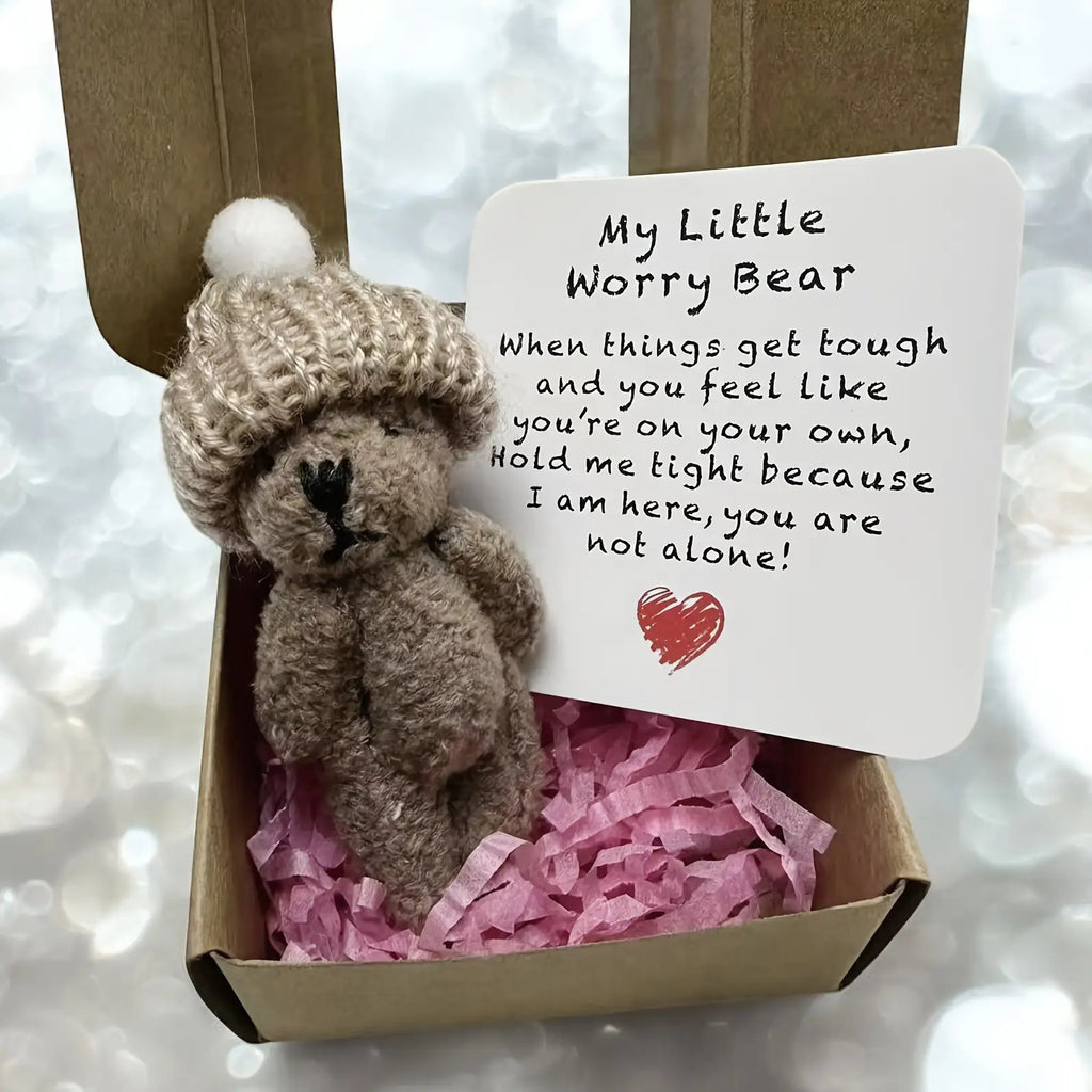 Mini-peluche porte-bonheur avec carte de vœux — Monptitlou