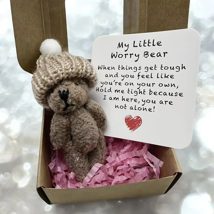 Mini-peluche porte-bonheur avec carte de vœux — Monptitlou