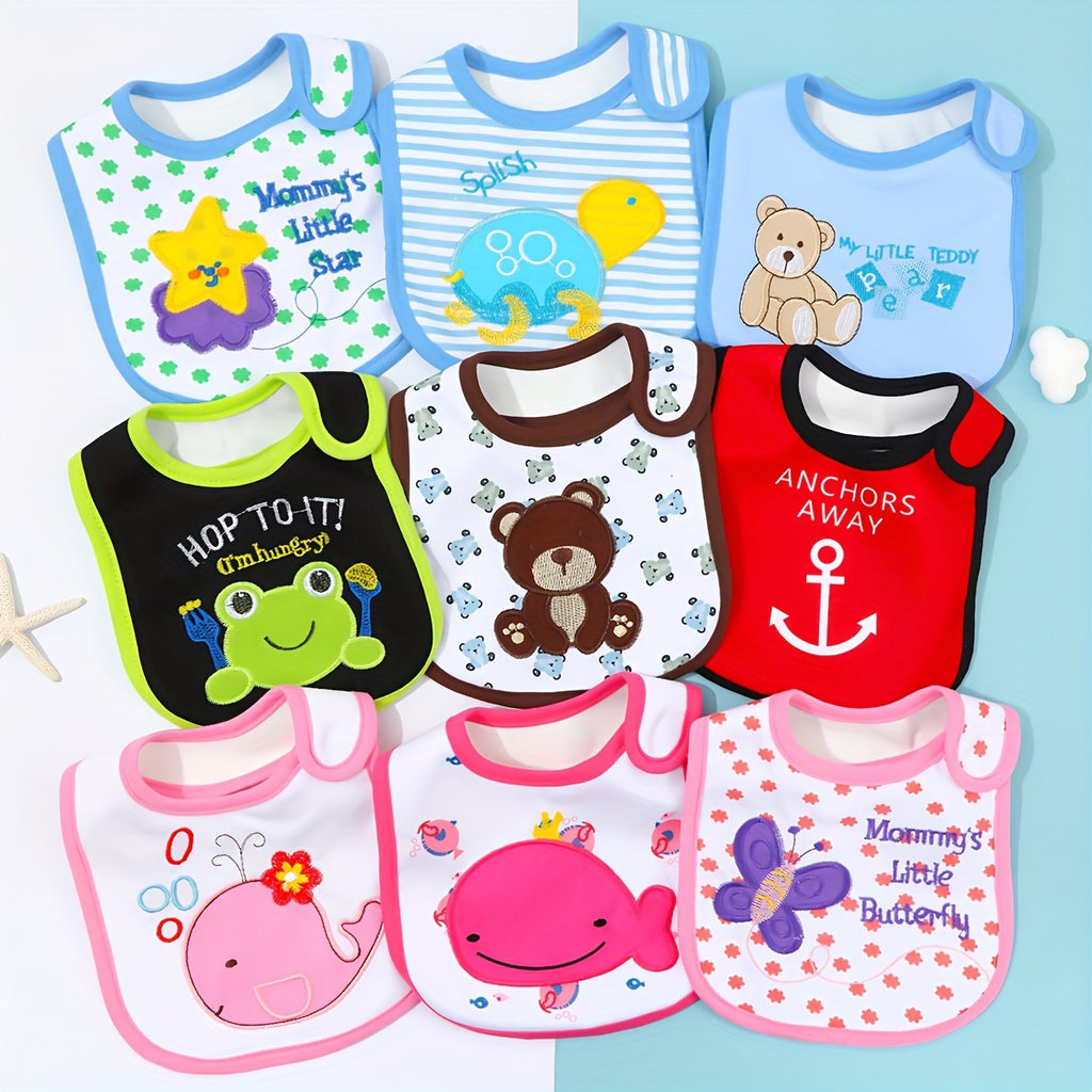 Bavoir pour bébé à motif aléatoire 3pcs 5pcs — Monptitlou