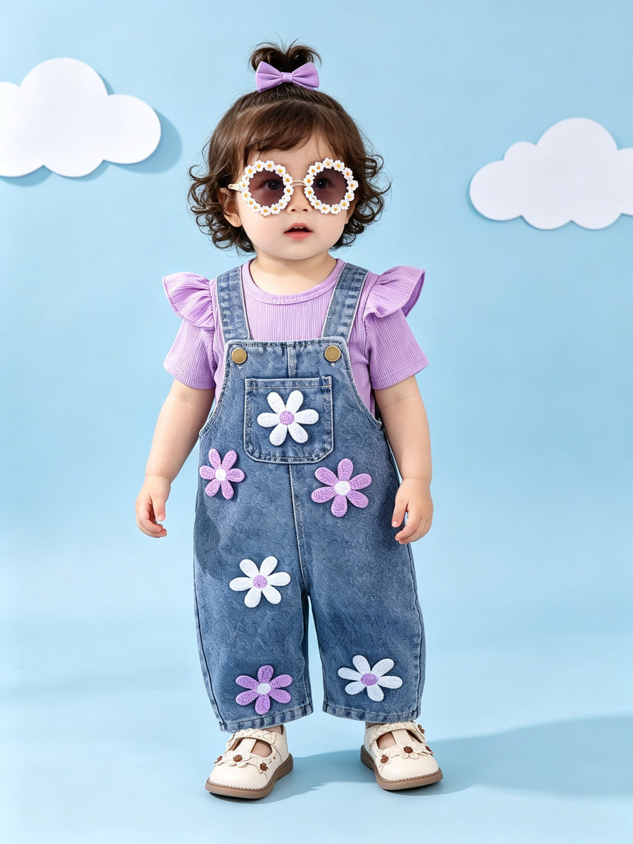 Ensemble 2 pièces pour bébé fille : Haut décontracté et mignon à — Monptitlou