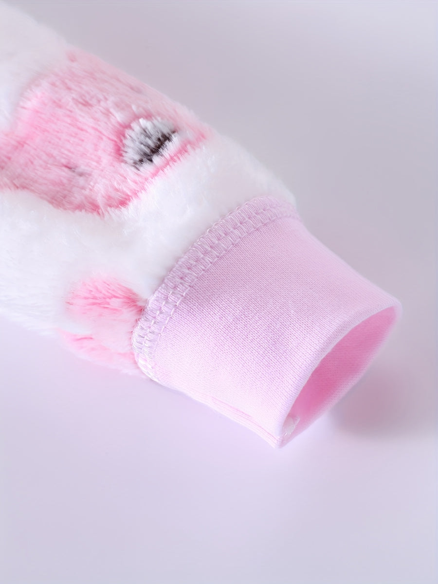 Combinaison polaire à capuche ourson pour bébé fille — Monptitlou