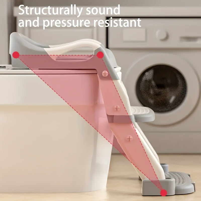 Tabouret d’apprentissage de la propreté trois en un, hauteur réglable — Monptitlou
