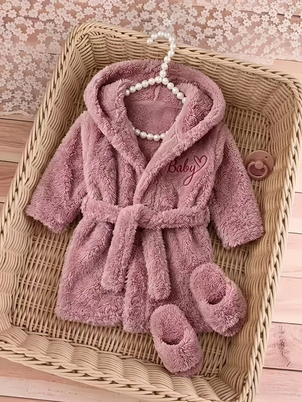Tenue Bébé Tendance, Manteau Brodé Lettre Rose Mignon — Monptitlou