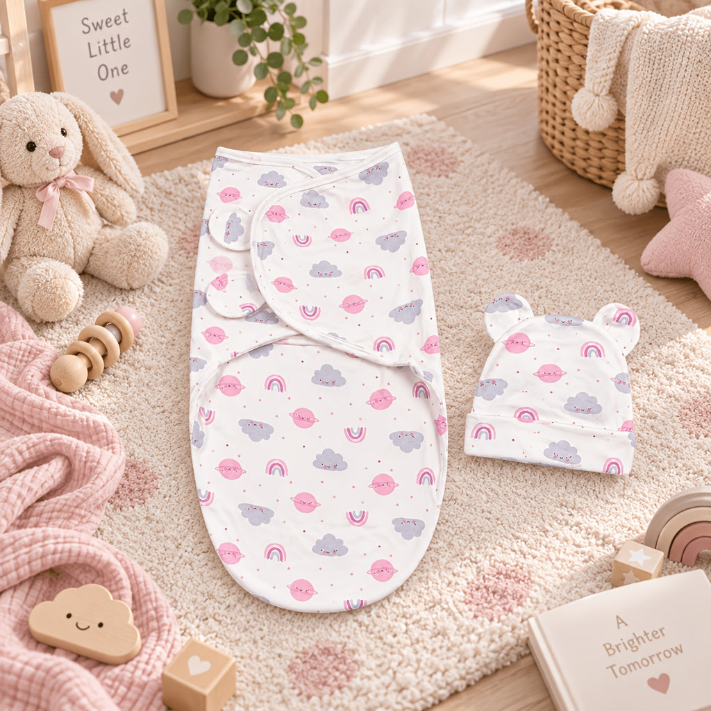 Ensemble de suédois pour nouveau-né avec bonnet à oreilles d'ours — Monptitlou