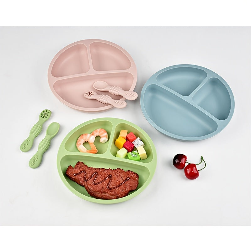 Ensemble de couverts en silicone alimentaire pour bébé — Monptitlou