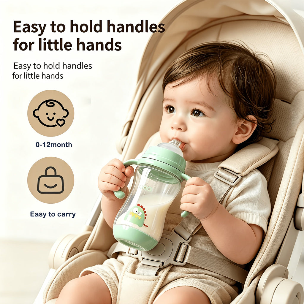 (1 bouteille et 1 tétine droite) bouteille bébé 300 ml grande capacité — Monptitlou