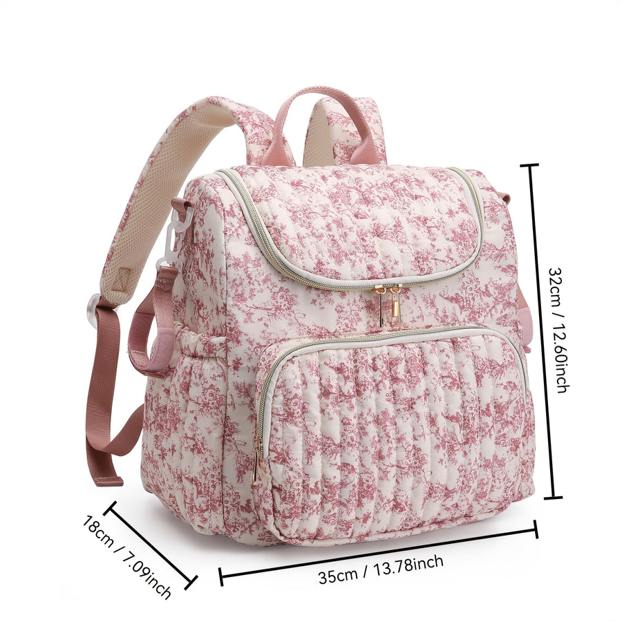 Sac à couches convertible vintage avec motif de dessin — Monptitlou