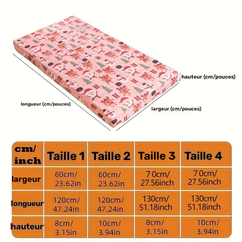 Matelas de berceau, tissu de Noël respirant, fermeture éclair, photo 18