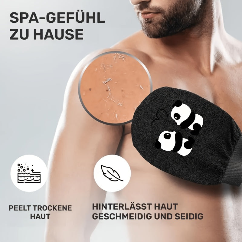 Serviette de bain Mignonne avec imprimé Panda, Gant de bain exfoliant — Monptitlou