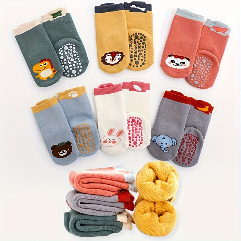 6 Paires de Chaussettes de Sol pour Tout-Petits — Monptitlou