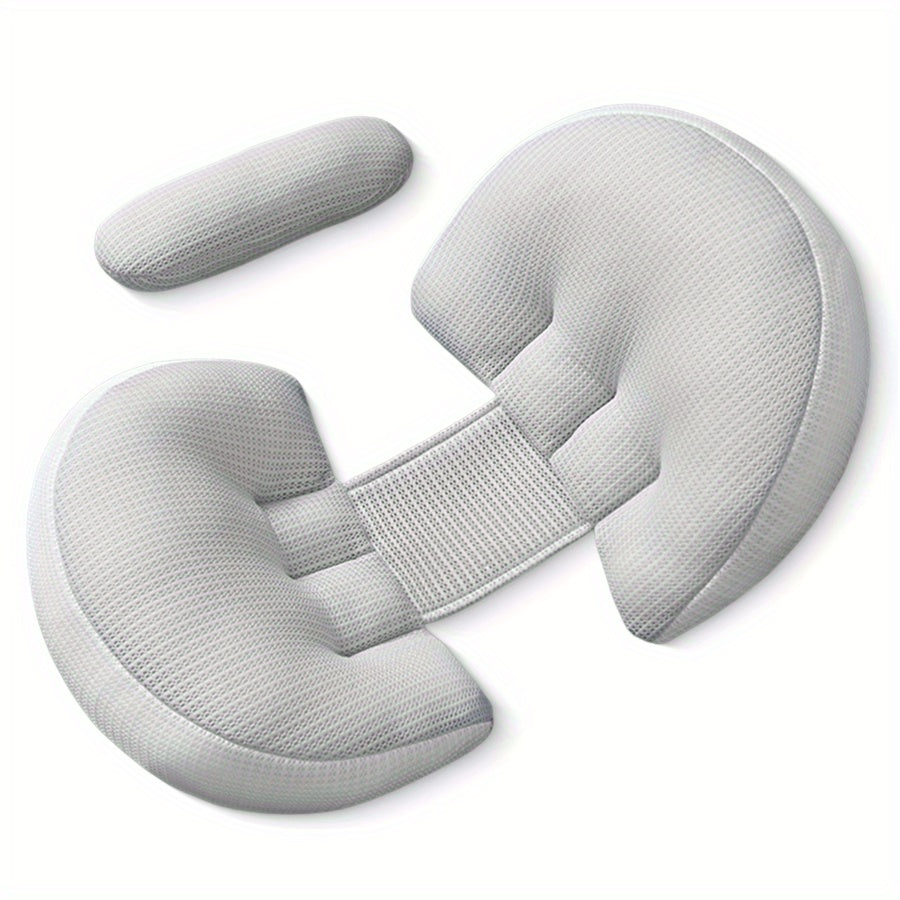 Oreiller de Maternité Ergonomique Ajustable 2-en-1 pour Dormir sur le — Monptitlou