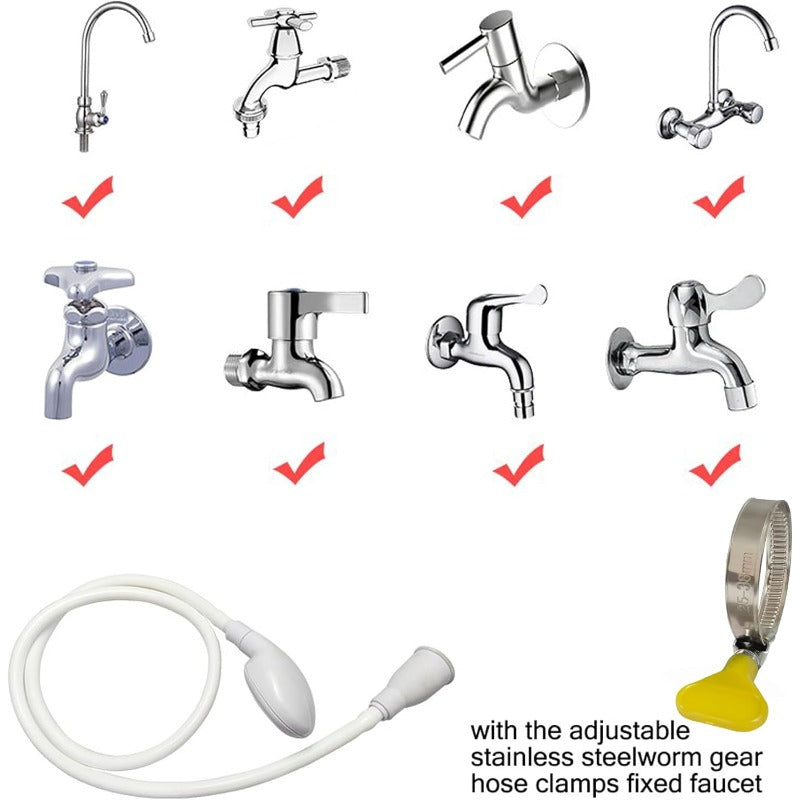 Ensemble de douche portable pour robinet, deux pièces, photo 14