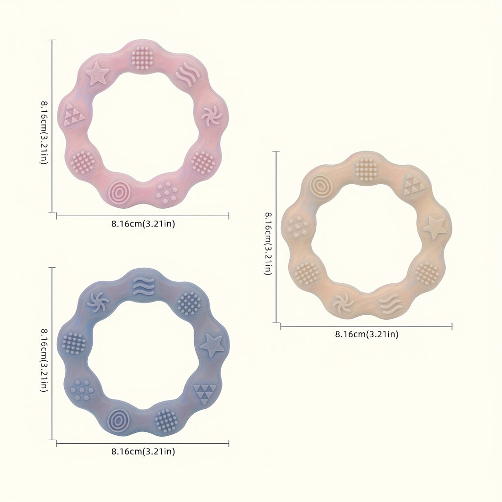2/3pcs Anneaux de dentition pour bébé en silicone, légers — Monptitlou