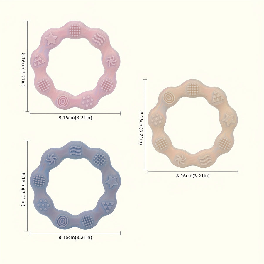 2/3pcs Anneaux de dentition pour bébé en silicone, légers — Monptitlou