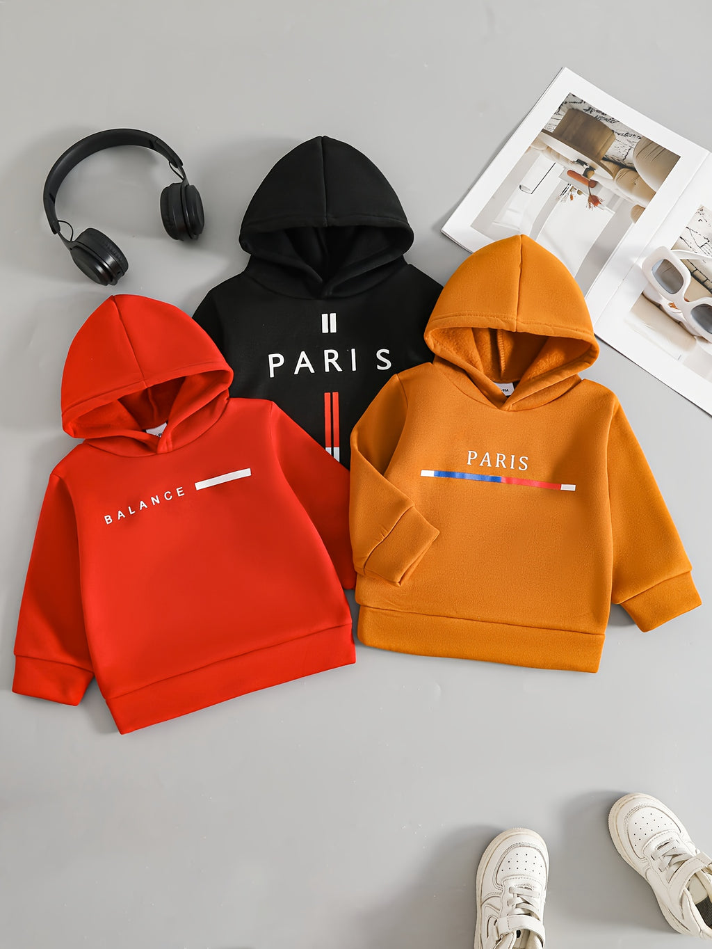 (Ensemble de 3 pièces) Nouveaux sweat-shirts à capuche pour bébé garçon — Monptitlou