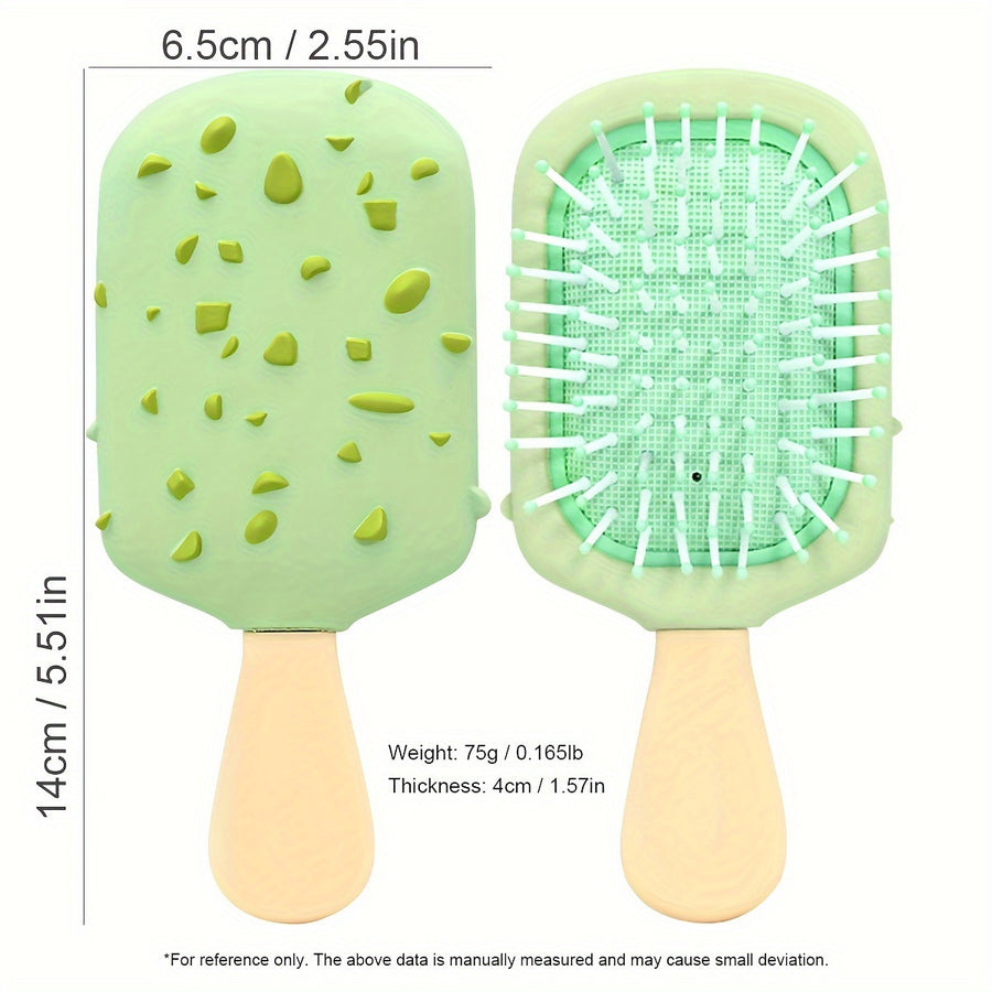 1 brosse à cheveux à coussin d'air sur le thème du crème glacée