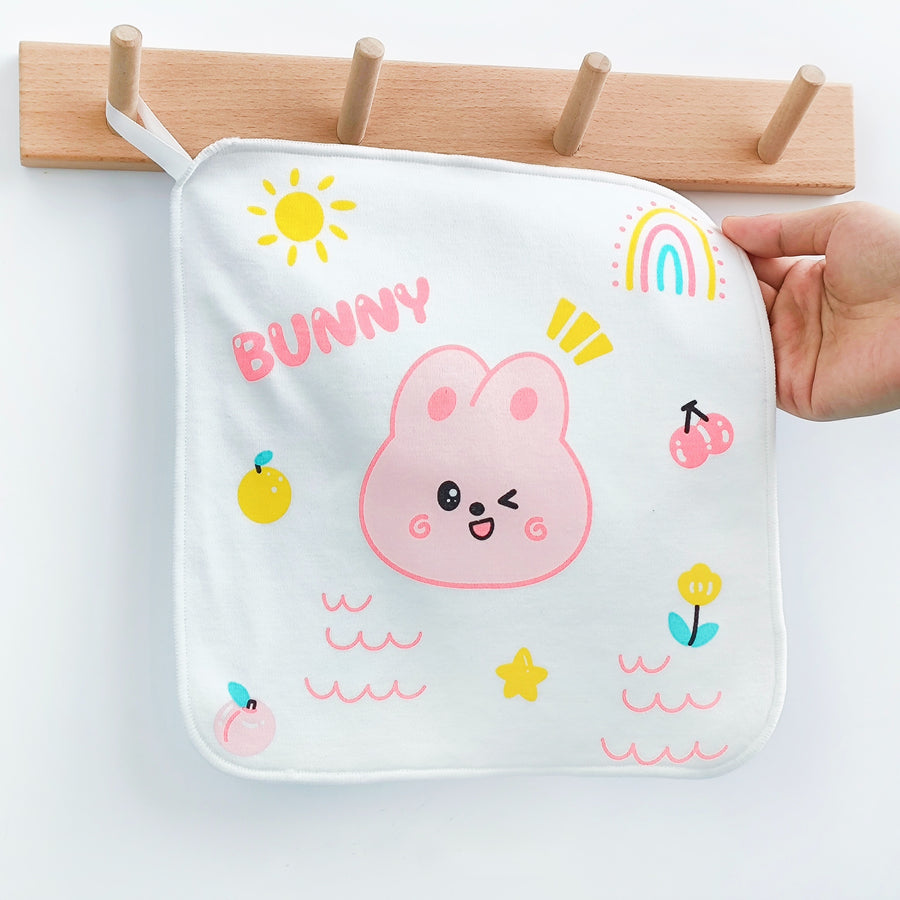Serviette bébé carrée double épaisseur, serviette à salive — Monptitlou
