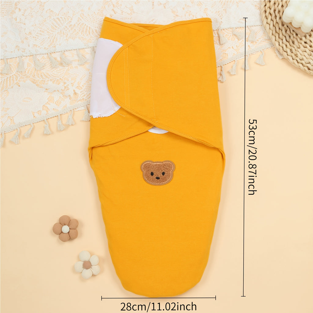 Sac de couchage 1 pièce pour enfant en pur coton avec écusson ours — Monptitlou