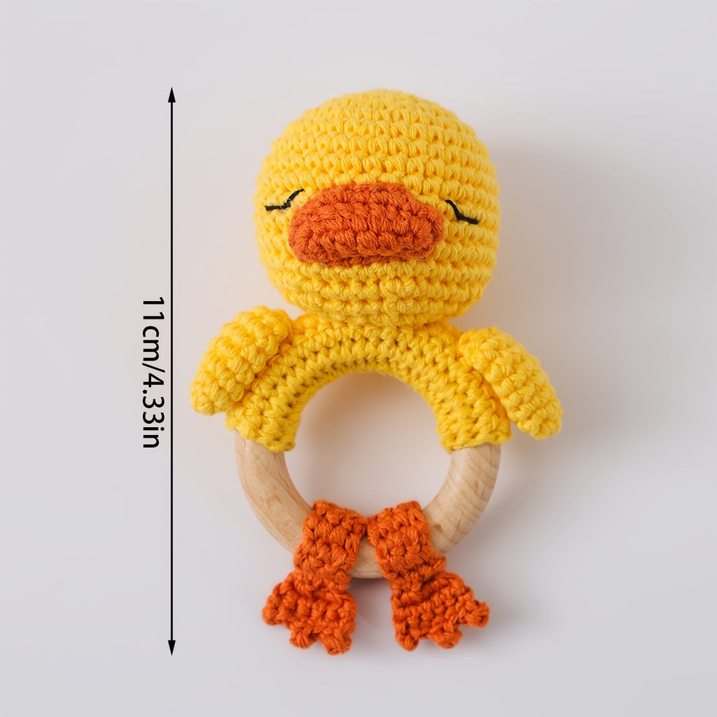 Objet de confort, Petite canette jaune, Clochette intégrée, Mignon 3D — Monptitlou