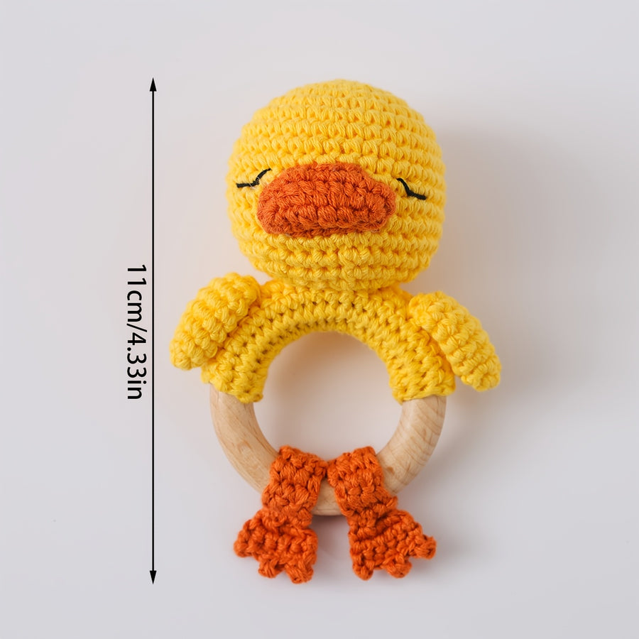 Objet de confort, Petite canette jaune, Clochette intégrée, Mignon 3D — Monptitlou