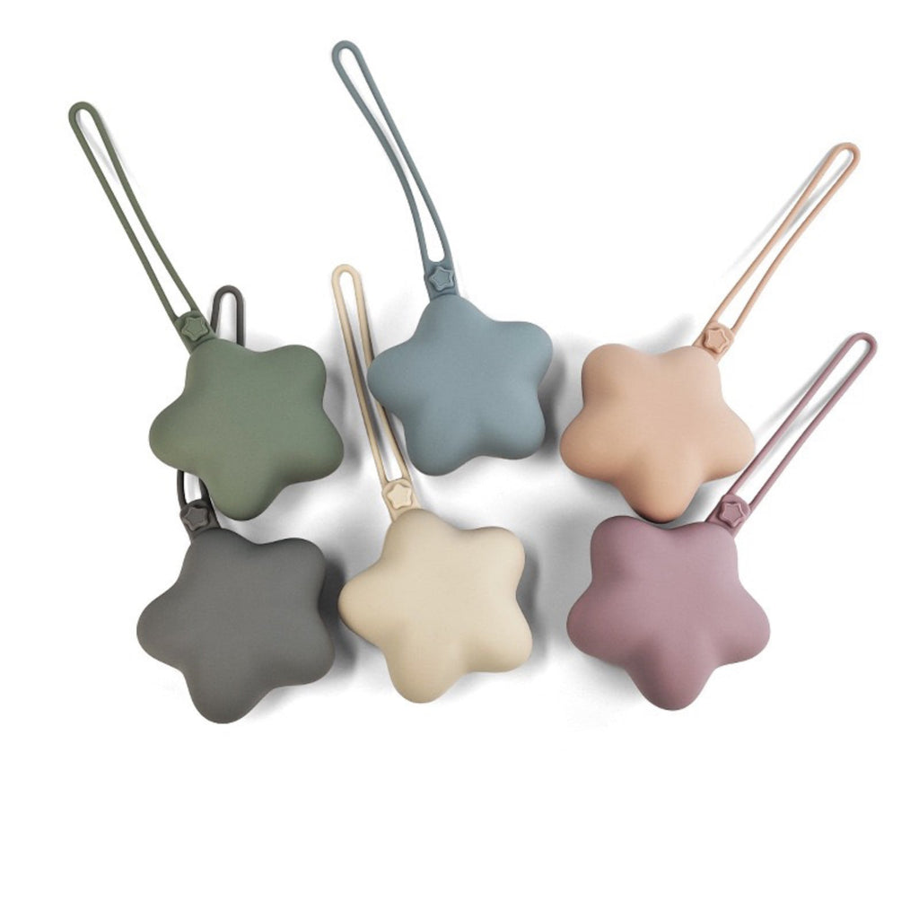 [Cadeau baby-shower] 1 pc Support de Tétine Bébé en Silicone en Forme d'Étoile, Boîte de Stockage Hygiénique Anti-Poussi