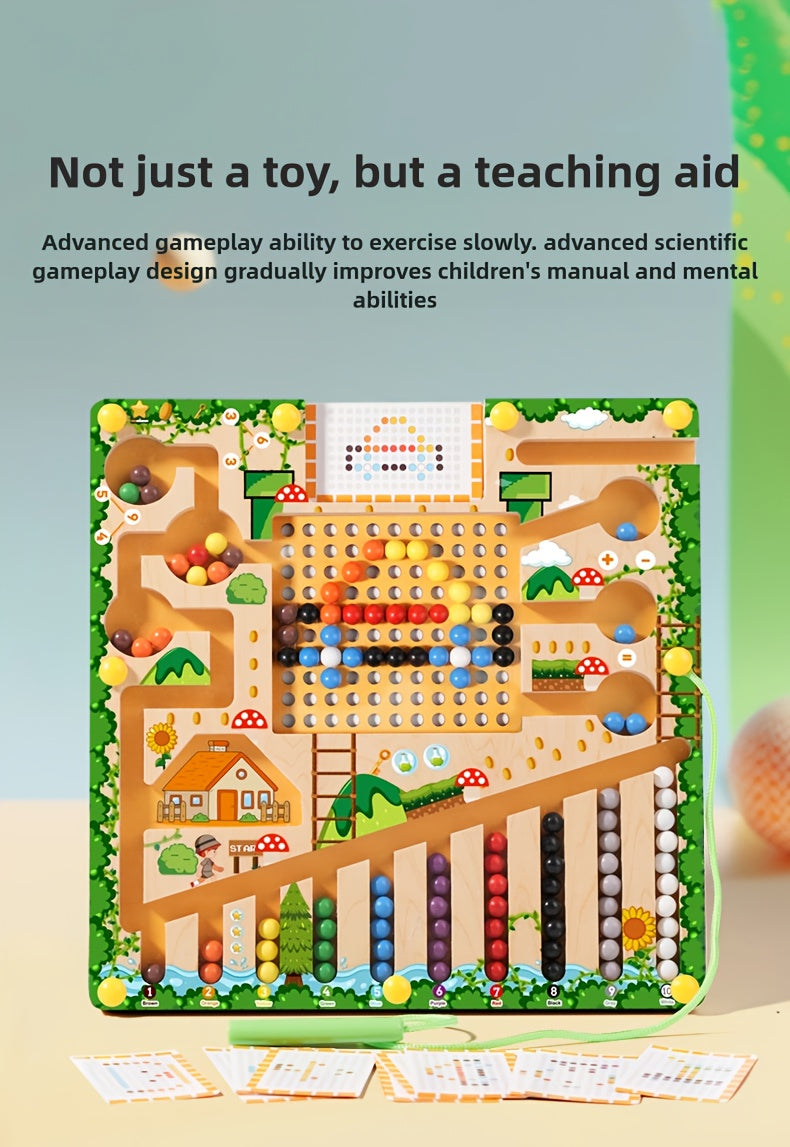 Jeu de labyrinthe magnétique amusant : tri des couleurs — Monptitlou