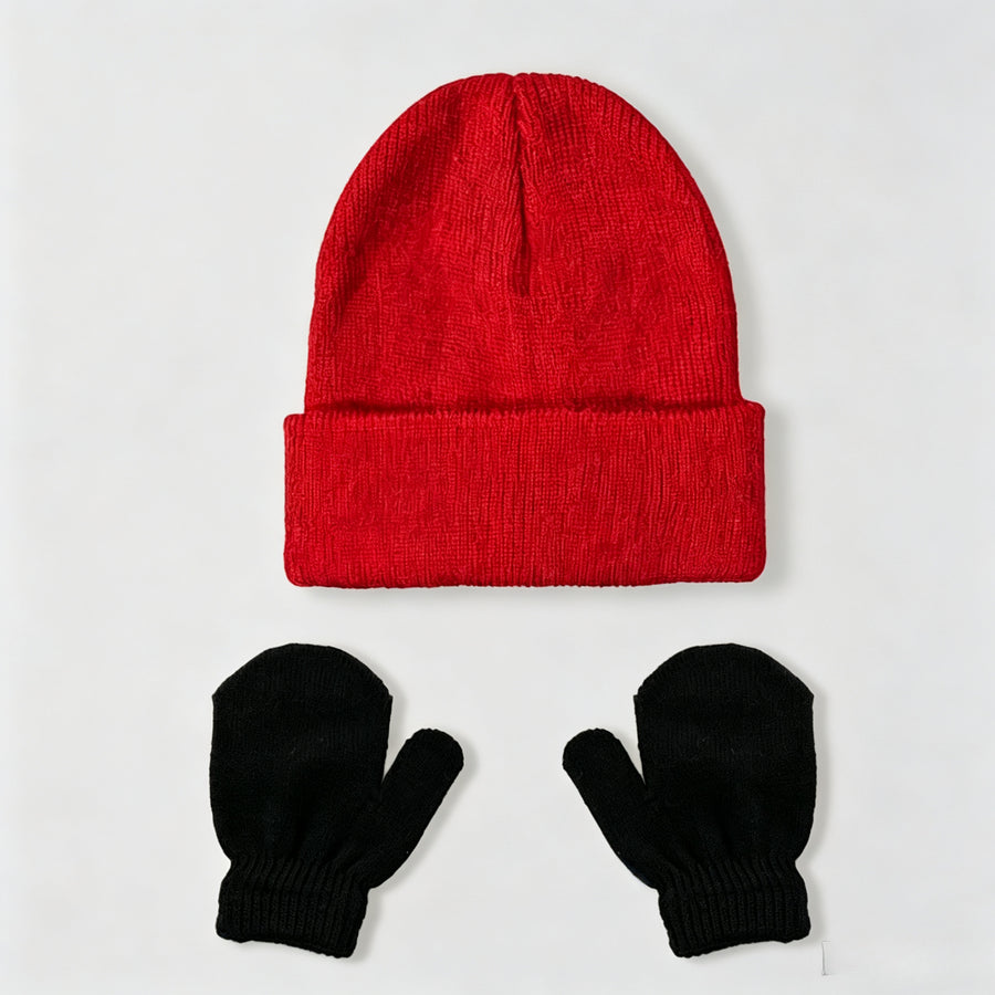 Ensemble 2 pièces, Chapeau et gants unis pour bébé — Monptitlou