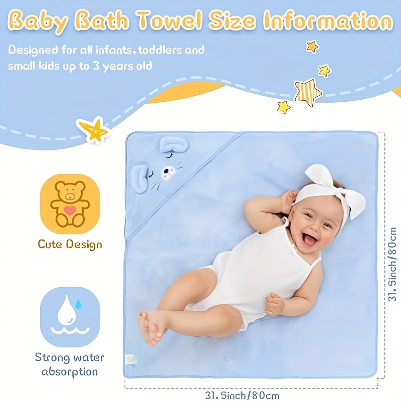 Serviette de bain pour bébés - adaptée aux garçons et filles — Monptitlou