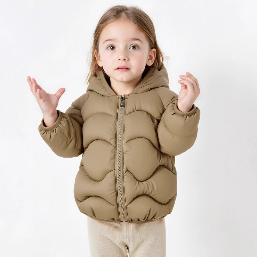 Veste parka imprimée kaki légère et chaude pour bébé — Monptitlou