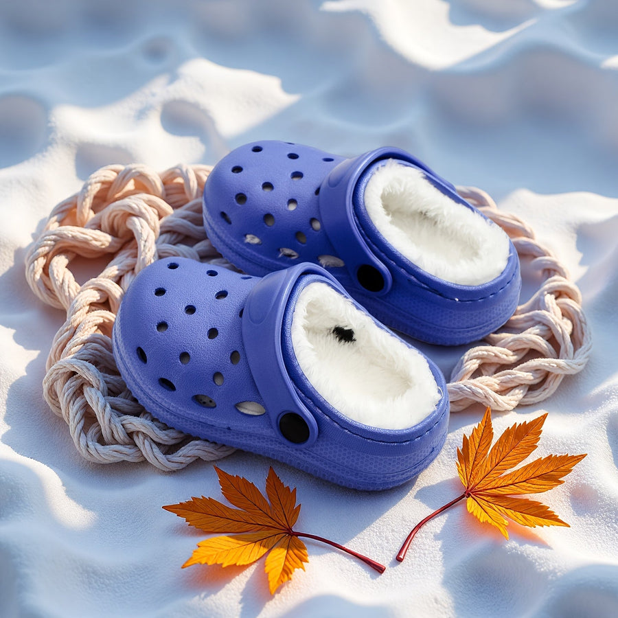 Chaussons à semelle plate, perforés, confortables — Monptitlou