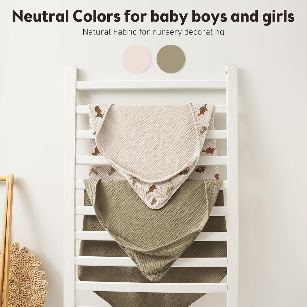 Serviettes de bain à capuche pour nouveau-né 100 % mousseline de coton — Monptitlou