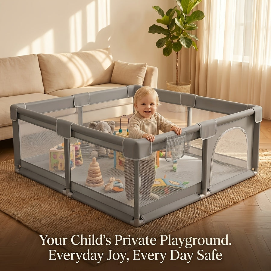 Grand parc de jeu pour bébé - centre d'activités solide et sûr avec — Monptitlou