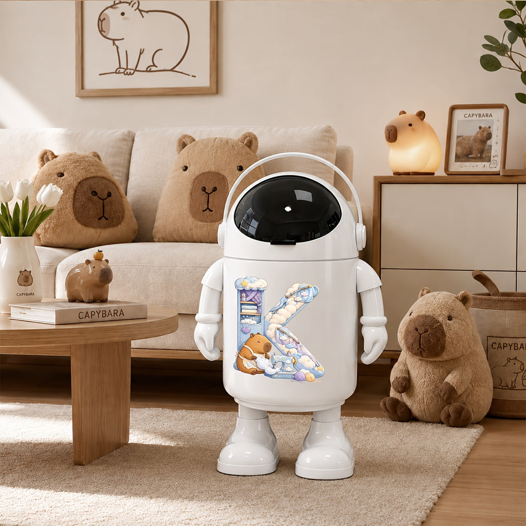 Poubelle à couches astronaute portable avec motif de lettre Capybara — Monptitlou