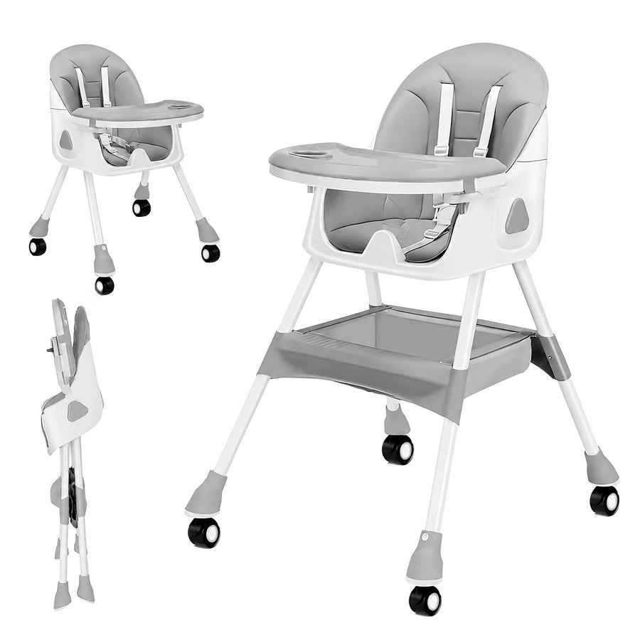 [Chaise 3-en-1 pliable] Chaise Haute Bébé 3-en-1, Pliable et Portable — Monptitlou