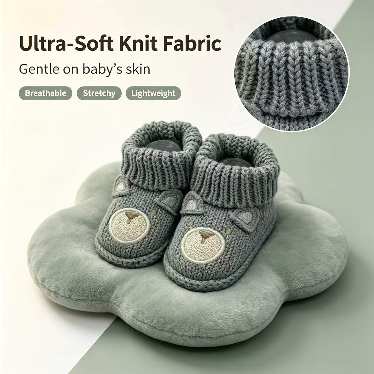 1 Paire de Chaussures de Bébé Tricotées à la Main — Monptitlou Image