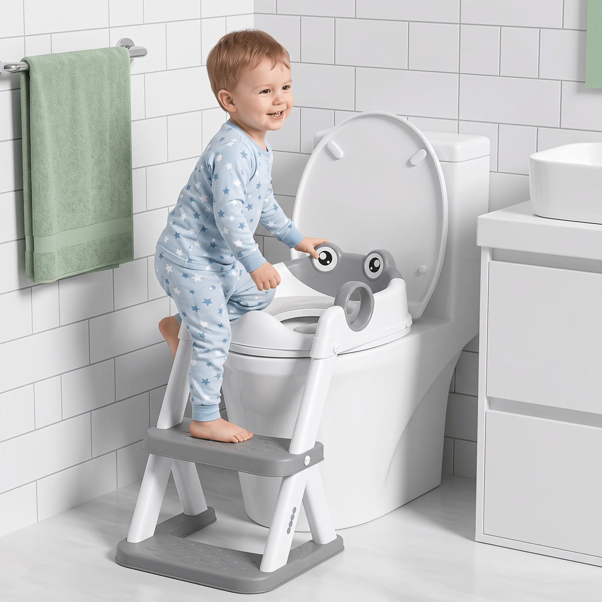 Siège de toilettes pour tout-petits avec repose-pieds — Monptitlou Image