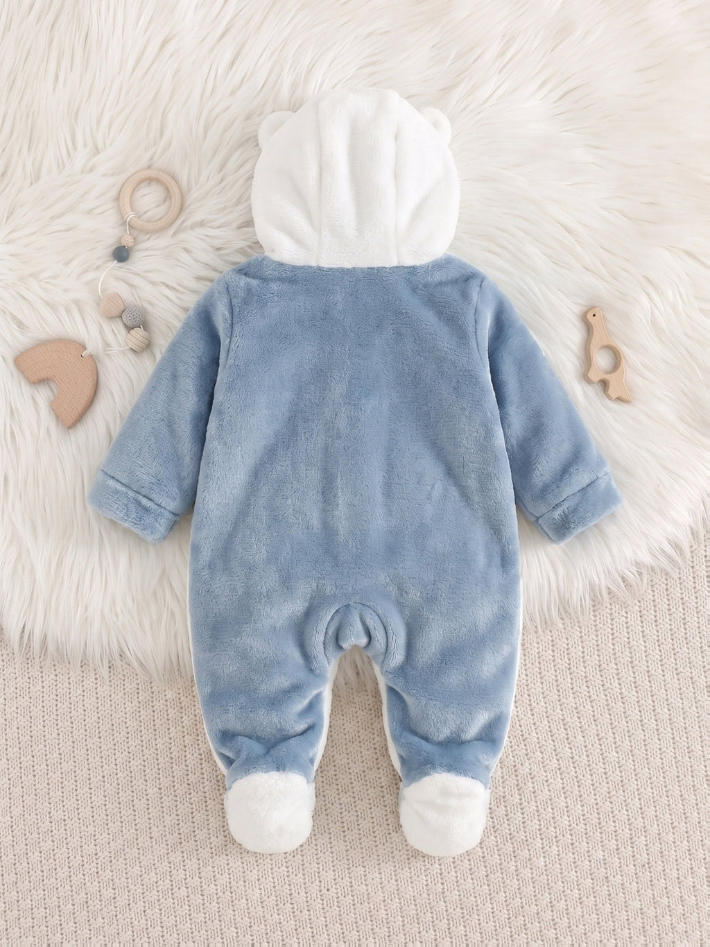 Mignonne nouvelle combinaison pieds et capuche d'automne/hiver pour — Monptitlou
