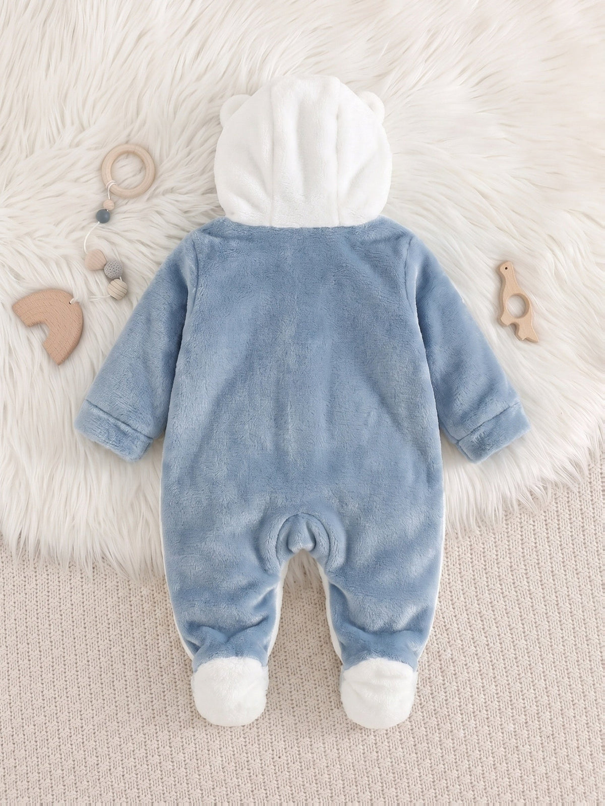 Mignonne nouvelle combinaison pieds et capuche d'automne/hiver pour — Monptitlou Image