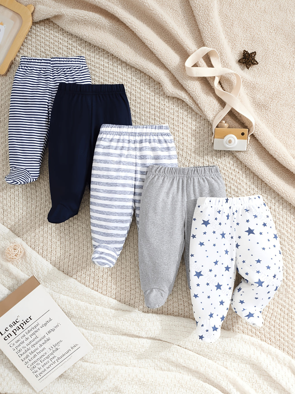 [Cadeau bébé nouveau-né] 5 pièces Pantalons longs pour bébé garçon — Monptitlou