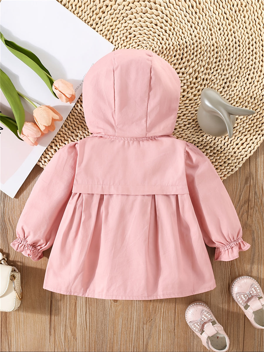 [Veste bébé fille coupe-vent] Veste à capuche automne nouveau style — Monptitlou