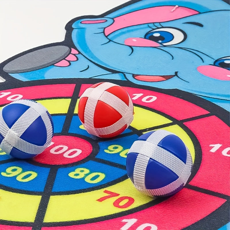Jeu de fléchettes avec boules adhésives motif éléphant cartoon pour — Monptitlou