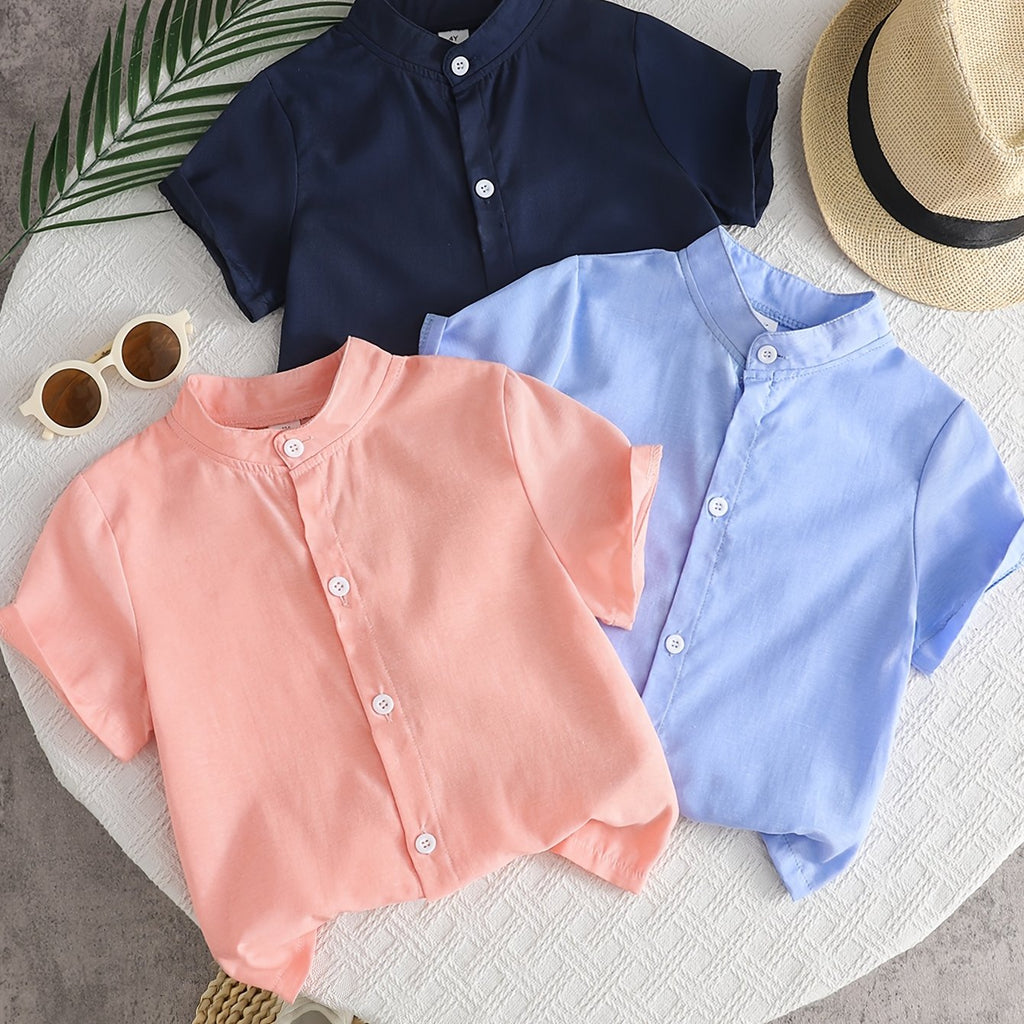 [Chemises bébé printemps/été] Ensemble 3 pièces Chemises courtes — Monptitlou
