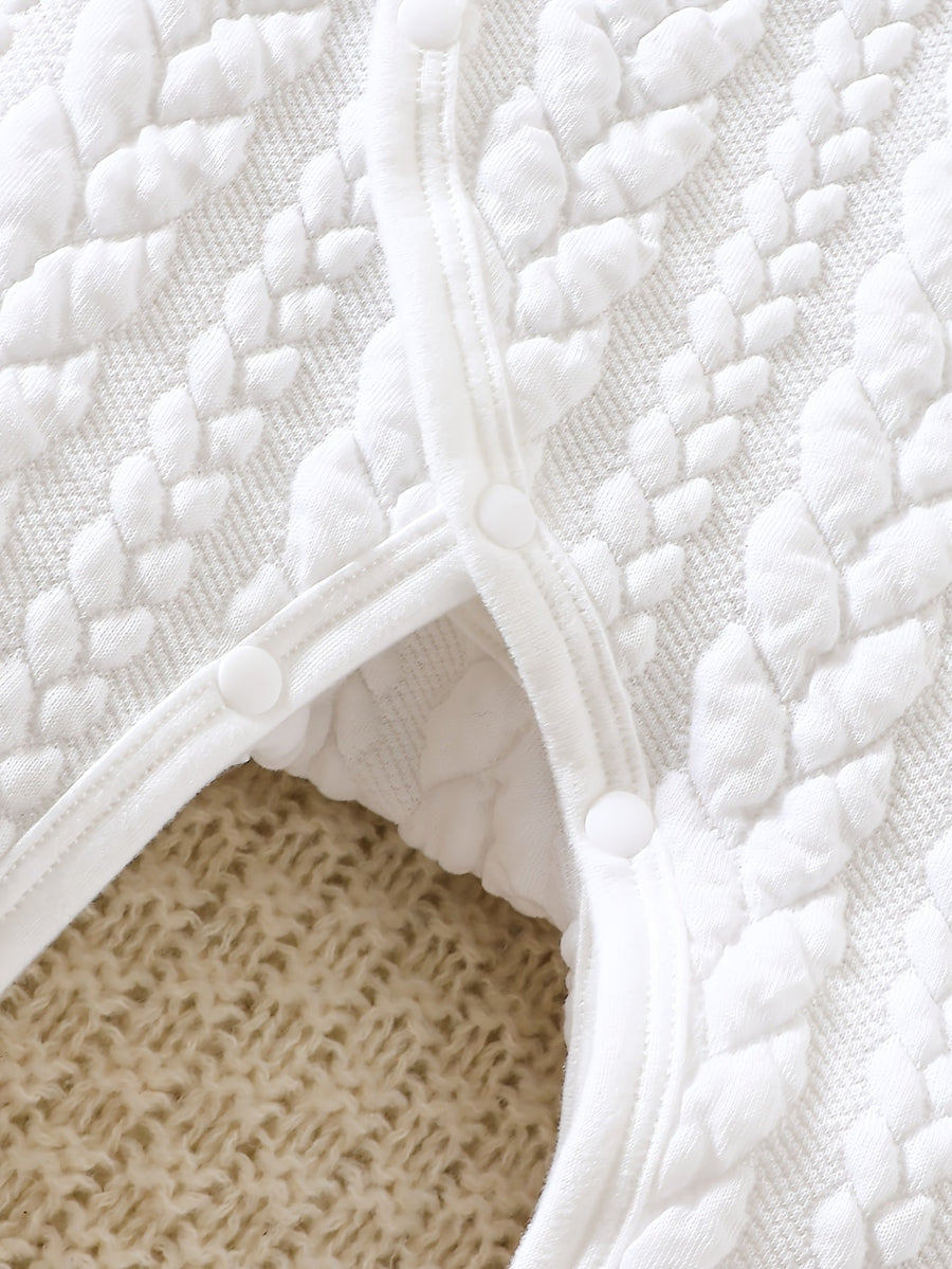 Body pour nouveau-né garçon avec décoration ours blanc, avec bonnet — Monptitlou